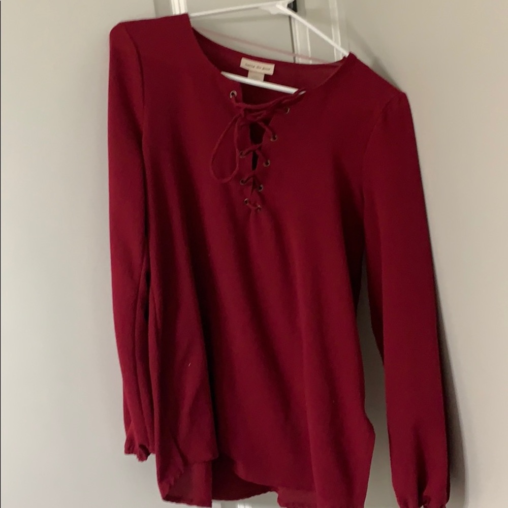 Long Sleeve Red/Burgendy Shirt